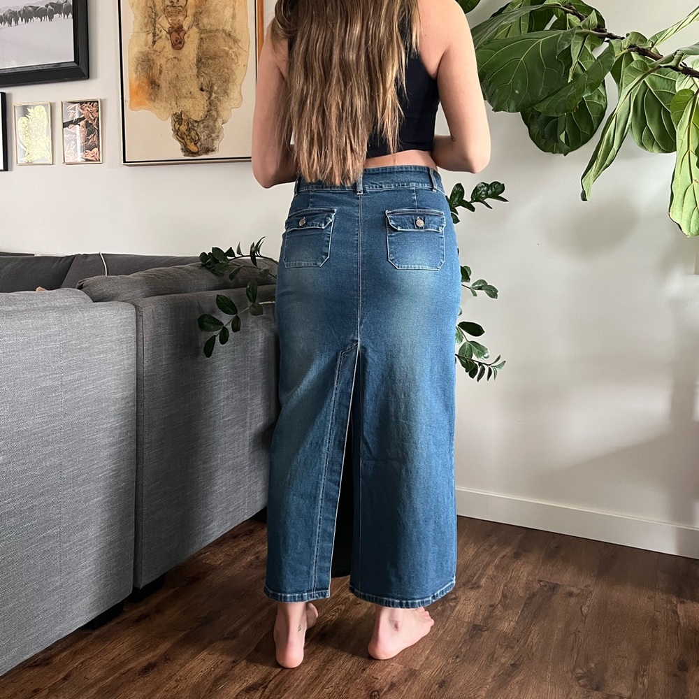 Denim Maxi Skirt